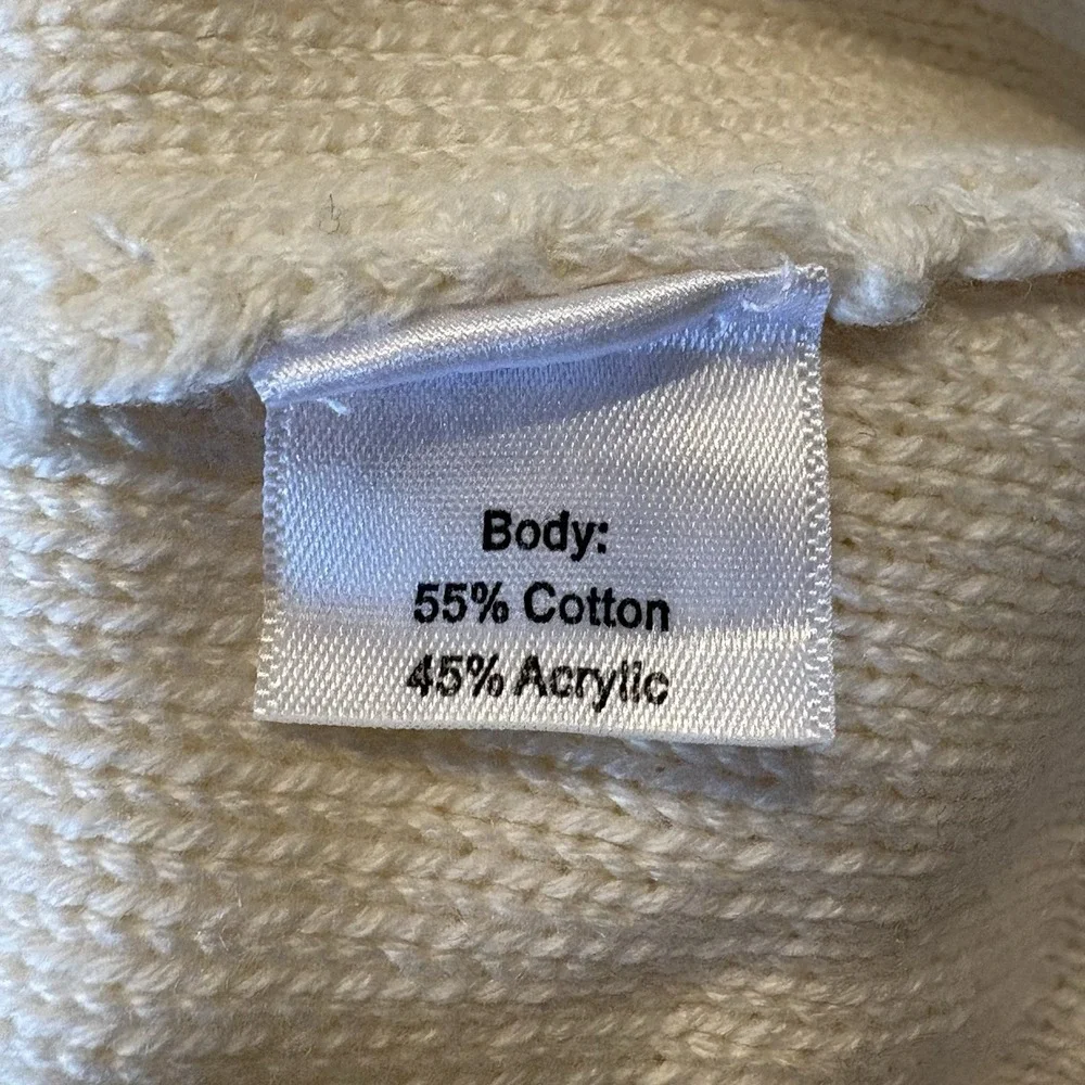 Sahalie Women's Cable Knit Turtleneck Sweater Size 2X Creamy Beige Long Sleeve